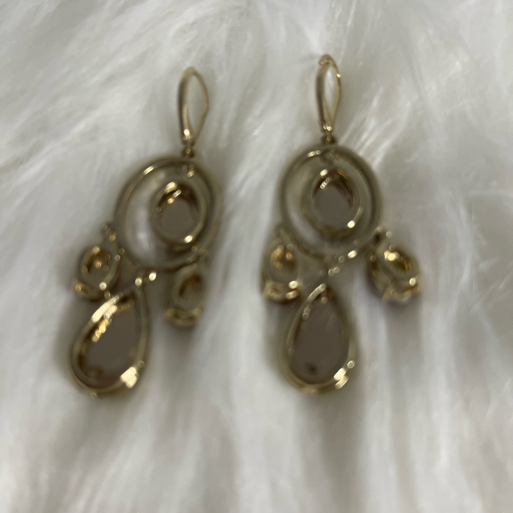 Anne Klein Ruby Red Dangle Earrings - image 4